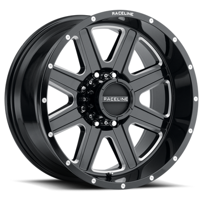 Raceline 940 Hostage Black & Milled | 17x9" +0mm | 6x139.7mm Wheel