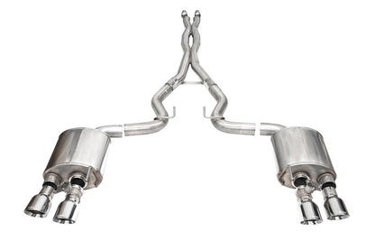 CORSA Xtreme Valved / 3.0 in Cat-Back 4.5 in Slash Tips | 2024 Mustang Dark Horse Coupe (21265)