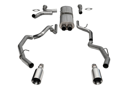 Corsa 21389 True Dual 3" Catback Exhaust System w/Dual Rear Exit/Flat 5.0" Tips
