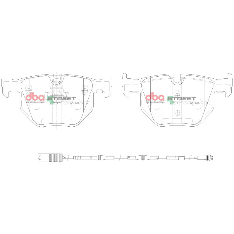 DBA Rear Street Performance Brake Pads | BMW X5 xDrive30i 3.0i (07-10) (DB1694SP)