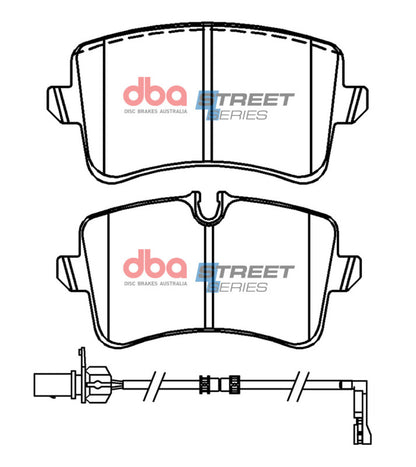 DBA Street Series Rear Brake Pads | Audi A8 (10-17) (DB15101SS)