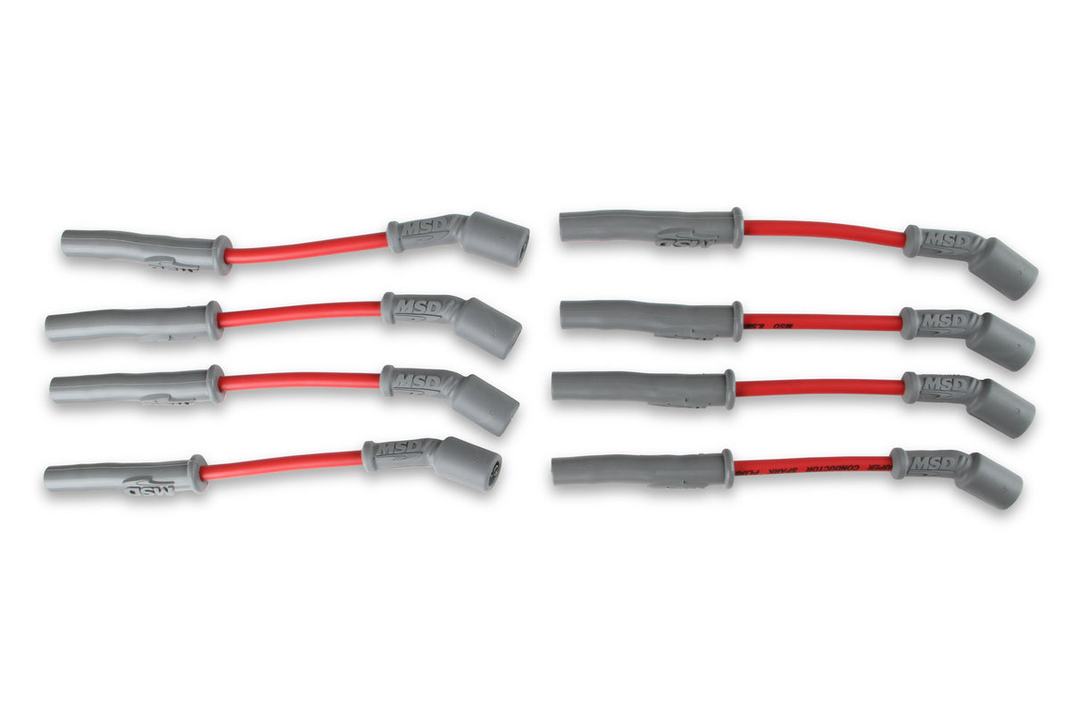 MSD 33829 Super Conductor Spark Plug Wire Set Red