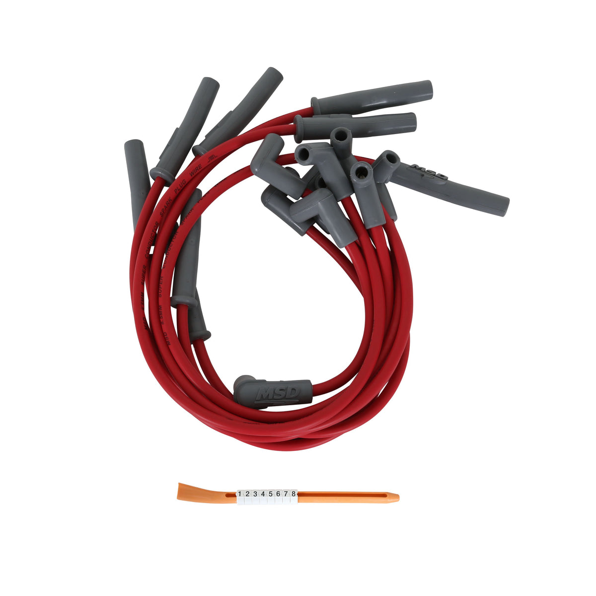 MSD 32209 Super Conductor Spark Plug Wire Set Red MUSTANG 5.0 94-ON