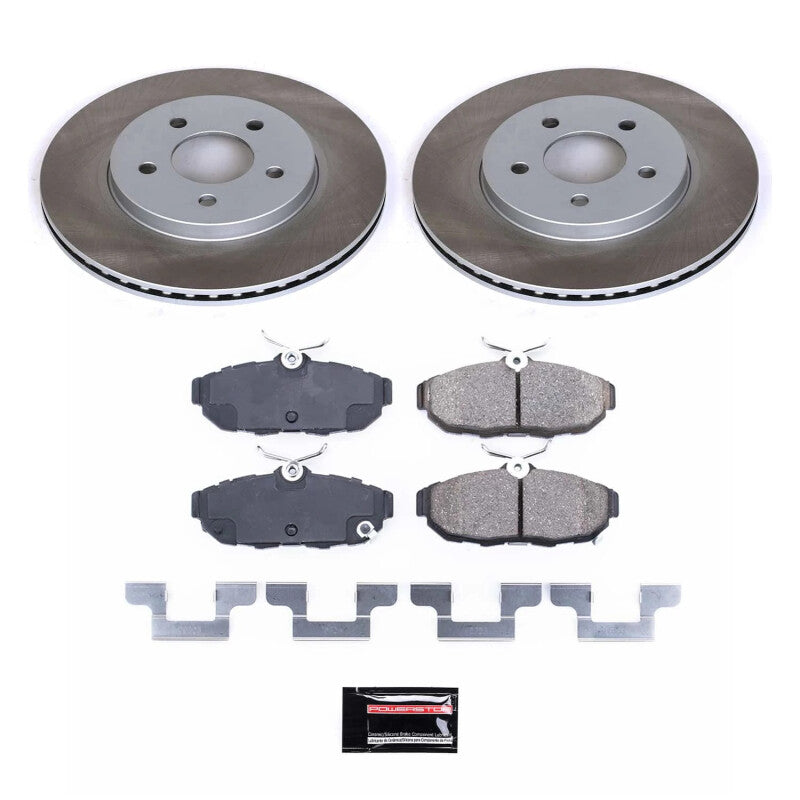 PowerStop 11-14 Ford Mustang Rear Semi-Coated Rotor Kit (SC4749)