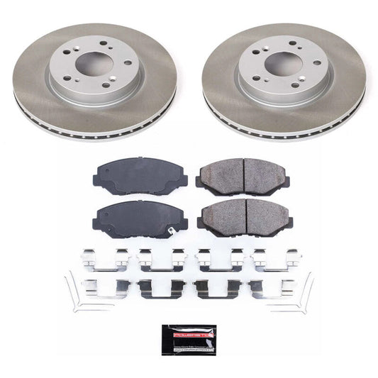 PowerStop Front Semi-Coated Rotor Kit | 2013–2014 Honda Fit (SC6490)