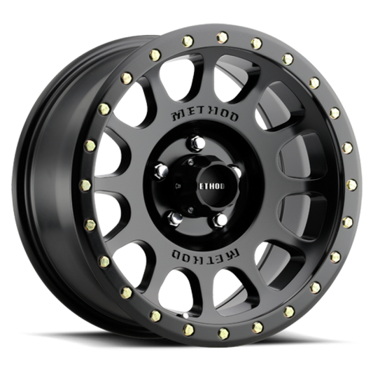 (set of 4) Method MR305 NV Matte Black | 17x8.5" +25mm | 5x150mm Wheel