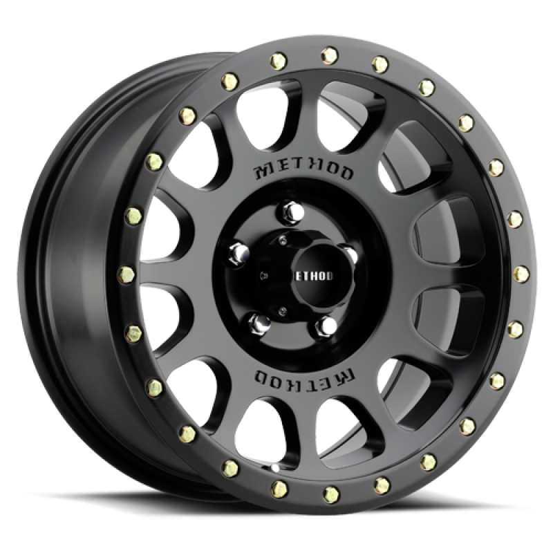 (set of 4) Method MR305 NV Matte Black | 17x8.5" +25mm | 5x5in Wheel