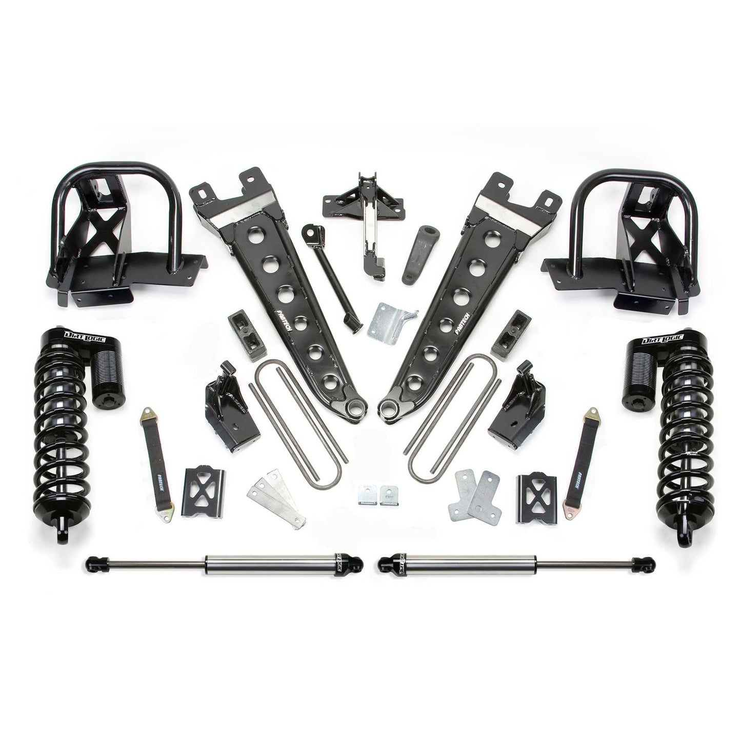 Fabtech 6" Radius Arm System w/ DLSS 4.0 Coilover & Rear DLSS | Ford F350 4WD (05-07) (K20122DL)