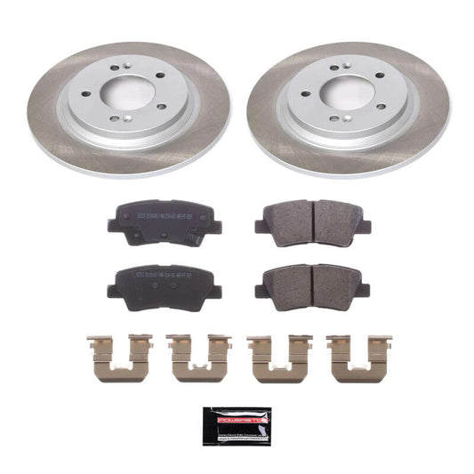 PowerStop 17-20 Kia Soul EV Rear Semi-Coated Rotor Kit (SC7524)