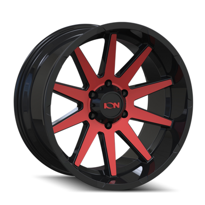 ION Wheels Type 143 Gloss Black/Red Machined | 20x9" +18mm | 8x170mm Wheel
