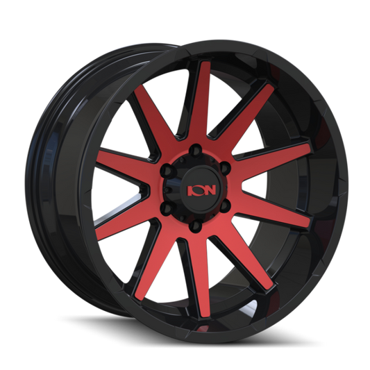 ION Wheels Type 143 Gloss Black/Red Machined | 20x9" +18mm | 8x170mm Wheel