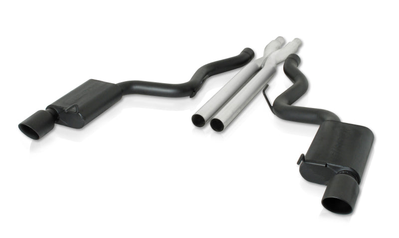Gibson 3in Dual Cat-Back Exhaust | Ford Mustang GT 5.0L (15-17) Black Elite Ceramic (619013-B)