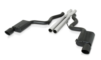 Gibson 3in Dual Cat-Back Exhaust | Ford Mustang GT 5.0L (15-17) Black Elite Ceramic (619013-B)