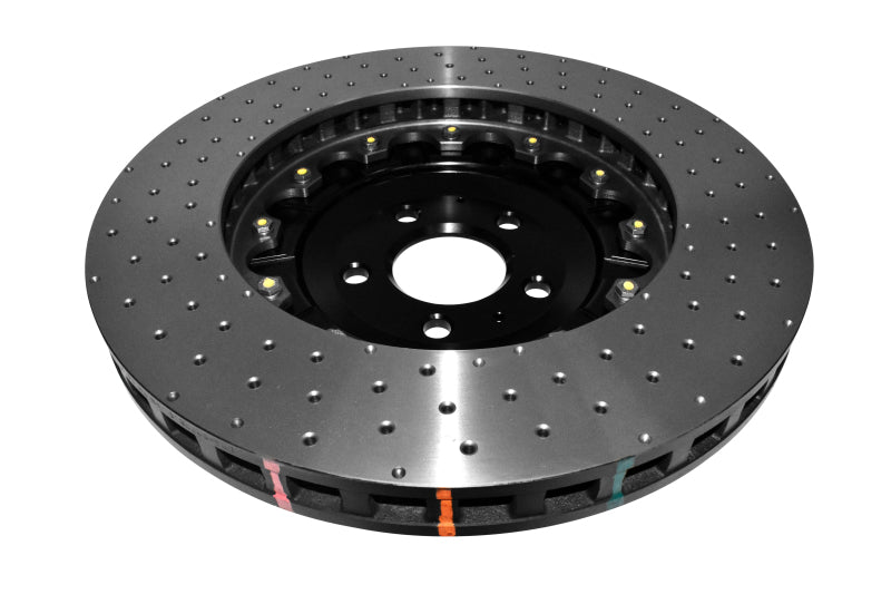 DBA 5000 Series Cross Drilled Front Rotor w/ Black Hat | Audi S6 (07-11) (DBA52778BLKXD)