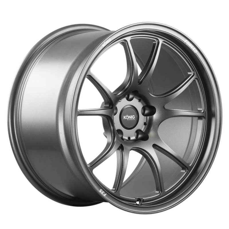 (set of 4) Konig F3S Satin Charcoal | 19x12" +65mm | 5x130mm Wheel