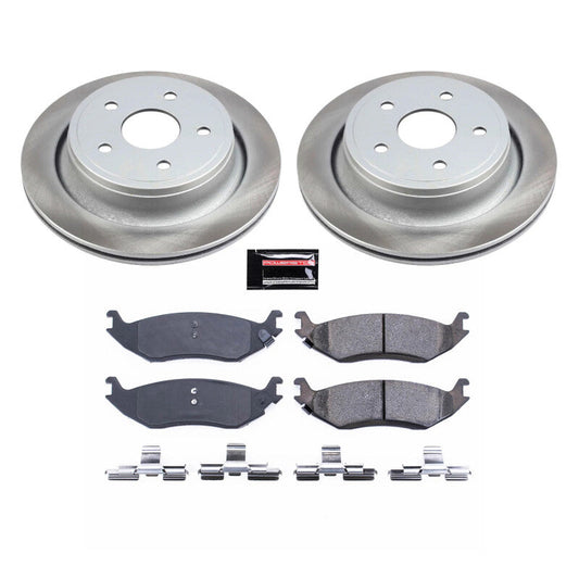 PowerStop 19-22 Ram 1500 Classic Rear Semi-Coated Rotor Kit (SC2172)
