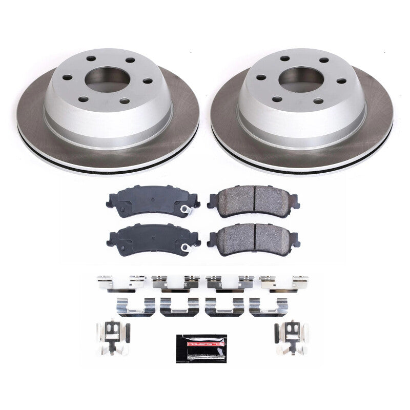 PowerStop 00-02 GMC Yukon XL 1500 Rear Semi-Coated Rotor Kit (SC2018)