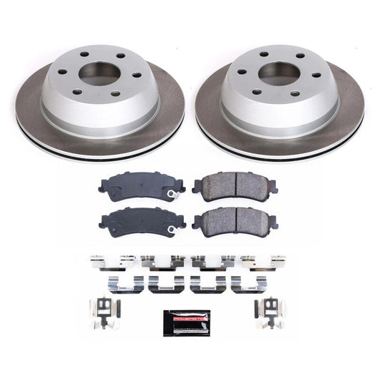 PowerStop 00-02 GMC Yukon XL 1500 Rear Semi-Coated Rotor Kit (SC2018)