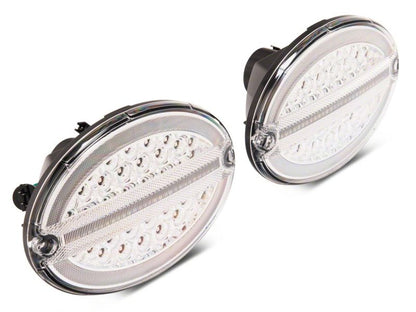 Raxiom Axial Series LED Tail Lights Chrome Clear Lens | Chevrolet Corvette C5 (97-04) (CV4608)