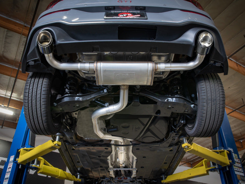 aFe 3 to 2-1/2 IN Stainless Steel Cat-Back Exhaust w/Carbon Tips | Volkswagen GTI (22-24) (49-36454-C)