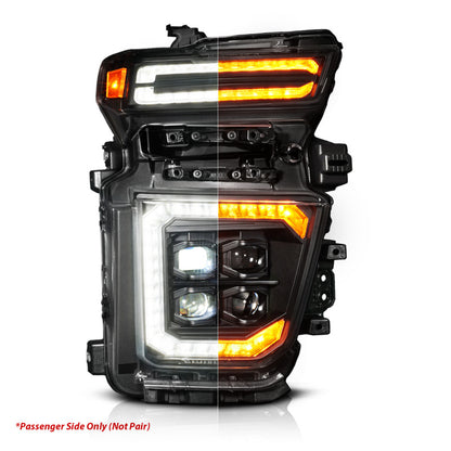 ANZO 20-23 Chevy Silverado 2500/3500 Z-Series Full LED Proj Headlight Black Pass Side (111619X-R)