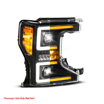 ANZO 20-22 Ford Super Duty Halogen Z-Series Full LED Proj Headlight SeqSig Pass Side (111620X-R)