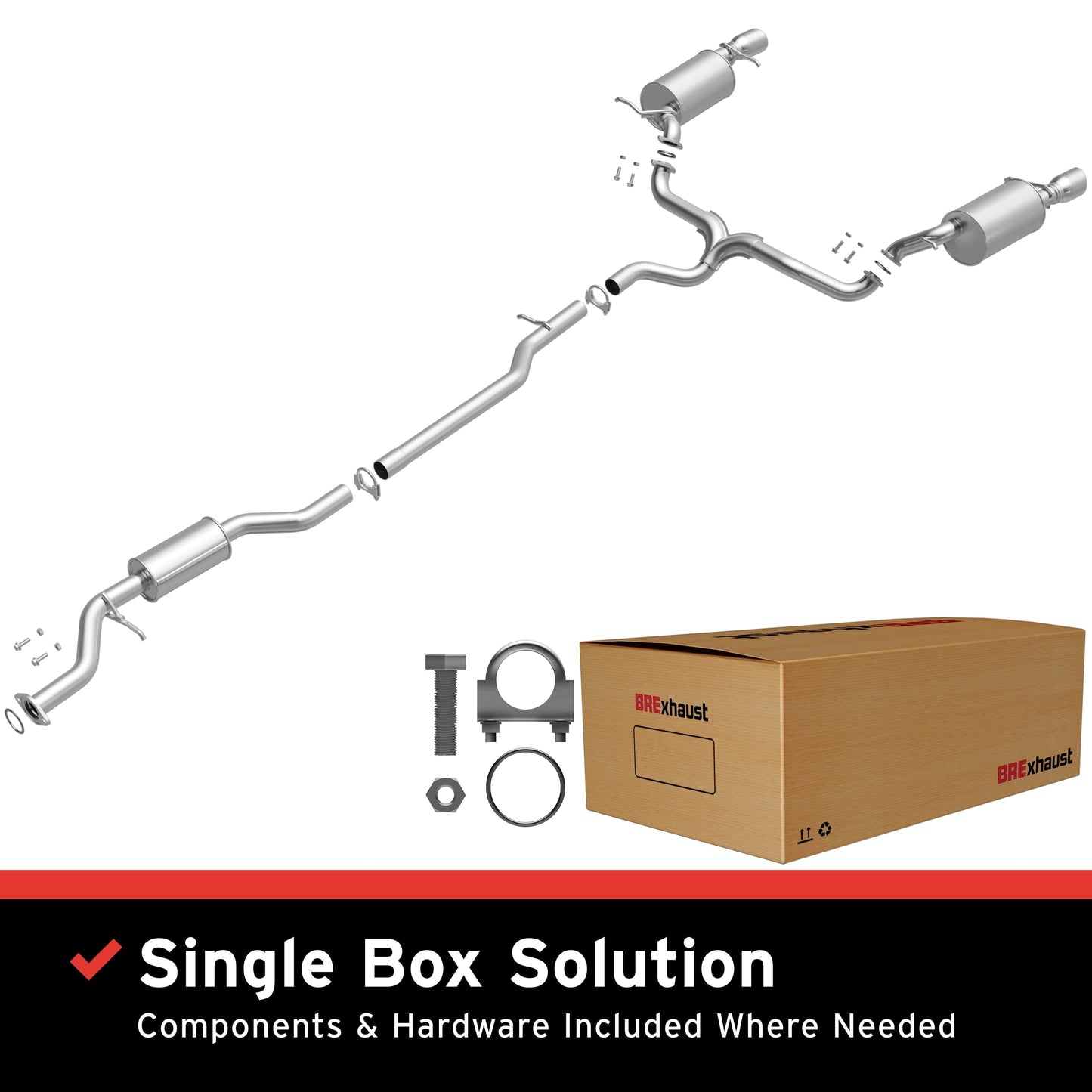 BRExhaust 2007-2015 Mazda CX-9 Direct-Fit Replacement Exhaust System