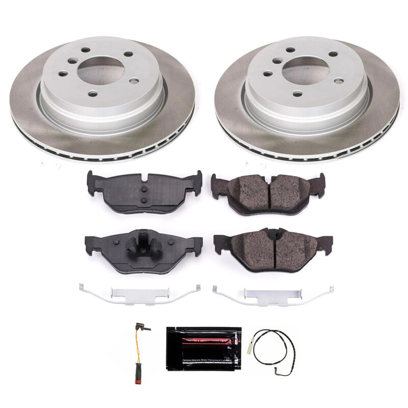 PowerStop 07-08 BMW 328xi Rear Semi-Coated Rotor Kit (SC3002)