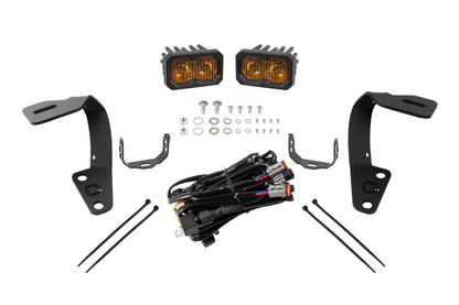 Diode Dynamics 10-21 Toyota 4Runner Stage Series 2in LED Ditch Light Kit - Sport Yellow Combo