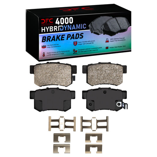 DFC Rear 4000 HybriDynamic Brake Pads w/HW | Honda S2000 (00-13) (4000-0537-03)