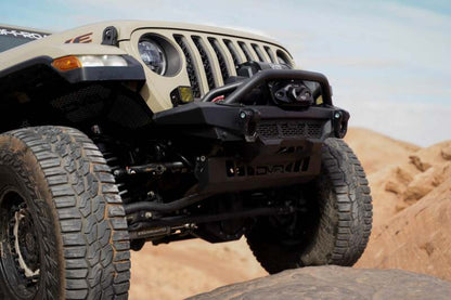 DV8 Offroad 18-23 Jeep Wrangler JL/JT Front Bumper Sway-Bar Disconnect Motor Skid Plate