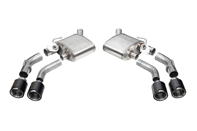 CORSA Valved / Axle-Back 4.5 in Carbon Fiber Quad Tips | 2016-2024 Camaro SS ZL1 (21789CF)