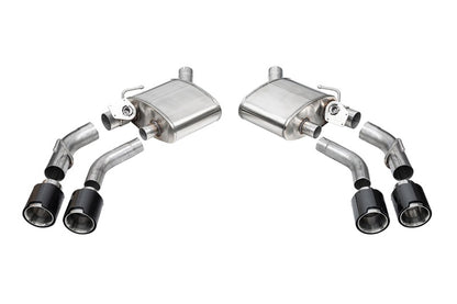 CORSA Valved / Axle-Back 4.5 in Carbon Fiber Quad Tips | 2016-2024 Camaro SS ZL1 (21789CF)