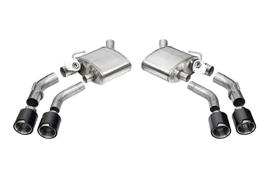 CORSA Valved / Axle-Back 4.5 in Carbon Fiber Quad Tips | 2016-2024 Camaro SS ZL1 (21789CF)