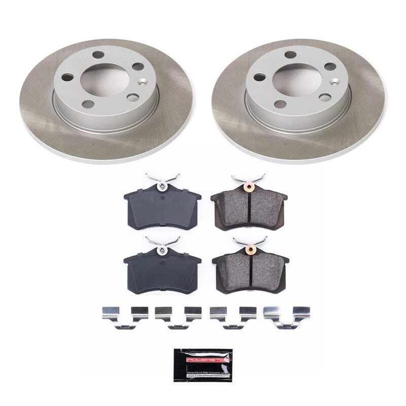 PowerStop 00-06 Audi TT Rear Semi-Coated Rotor Kit (SC848)