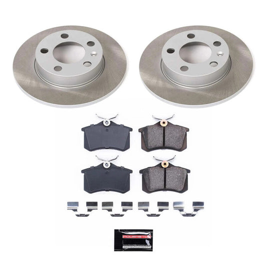 PowerStop 00-06 Audi TT Rear Semi-Coated Rotor Kit (SC848)