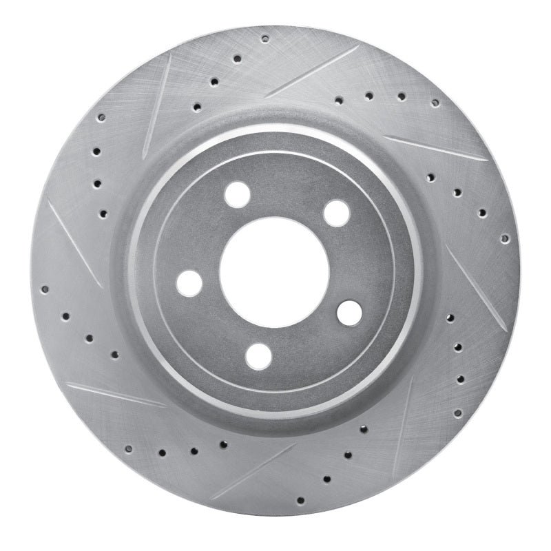 DFC Drilled & Slotted Silver Brake Rotor (REAR LEFT): Dodge Charger (06-23)