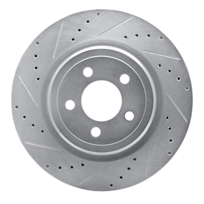 DFC Drilled & Slotted Silver Brake Rotor (REAR LEFT): Dodge Charger (06-23)