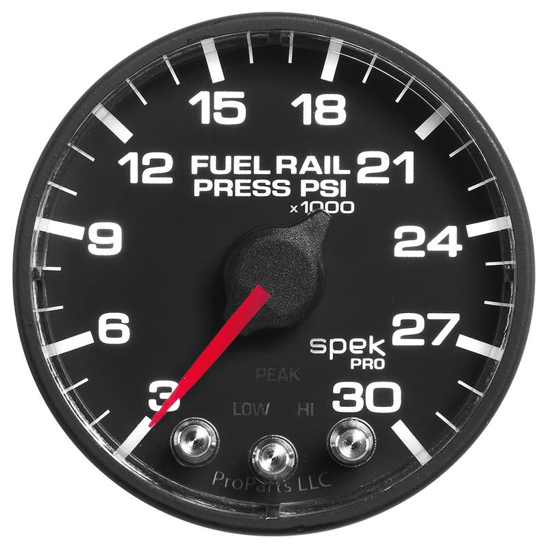 Autometer Spek-Pro 2 & 1/16" Rail Press Gauge 30KPSI