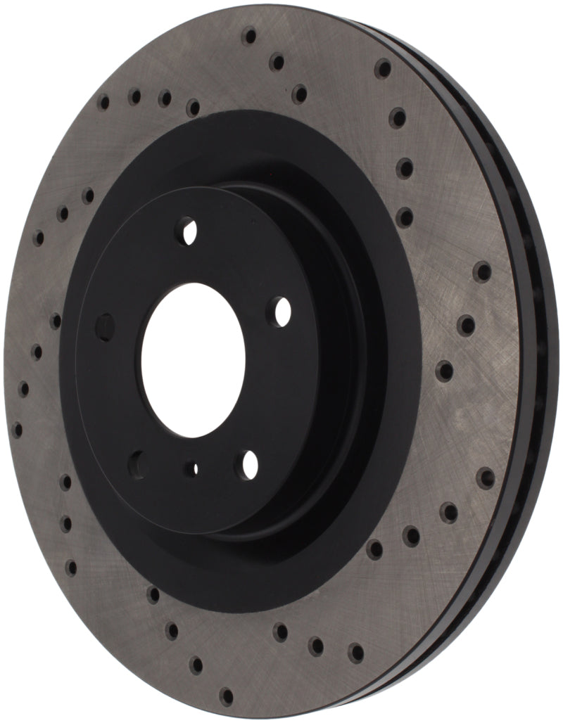 Stoptech 128.42080L Sport Cross-Drilled Disc Brake Rotors For Nissan Altima