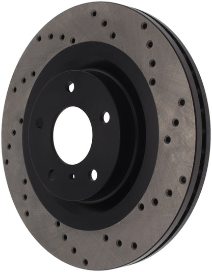 Stoptech 128.42080L Sport Cross-Drilled Disc Brake Rotors For Nissan Altima
