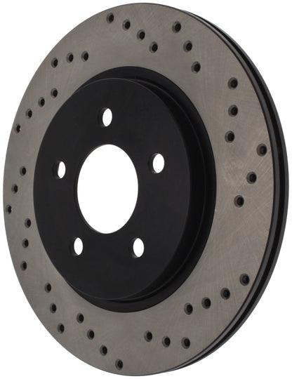 StopTech 128.61087R Sport Cross-Drilled Disc Brake Rotor for 05-14 Mustang