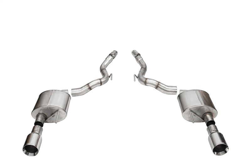 CORSA Sport, Touring / 3.0 in Axle-Back 4.5 in Tips | Mustang GT (21273BLK)