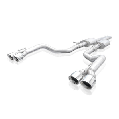 Stainless Works 3in Legend Catback X-Pipe w/ 4in Quad Tips | Dodge Challenger (15-19) (CHAL16CBL4)
