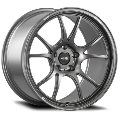 (set of 4) Konig F3S Satin Charcoal | 18x12.5" +54mm | 5x120.65mm Wheel