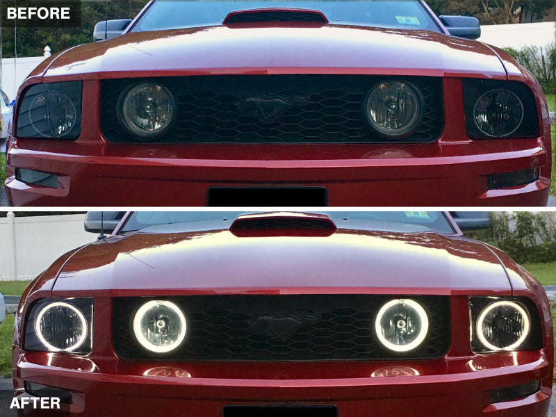 Raxiom 05-09 Ford Mustang GT V6 Axial CCFL Halo Projector Headlights Blk (49121)
