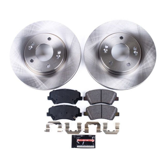 PowerStop Z17 Autospecialty Front Brake Kit | Hyundai Elantra/Veloster/Kia Forte (KOE6503) (SPF6503)