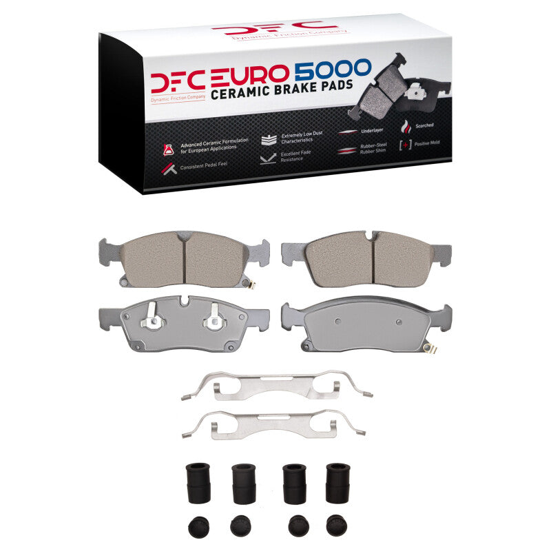 DFC Euro 5000 Front Ceramic Brake Pad Kit for 11-22 Dodge Durango