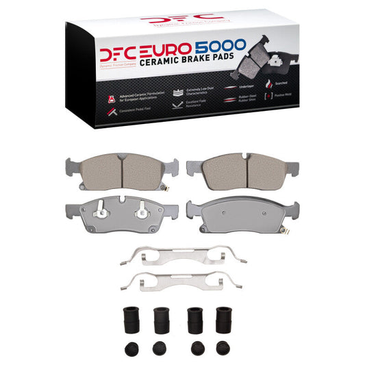 DFC Euro 5000 Front Ceramic Brake Pad Kit for 11-22 Dodge Durango