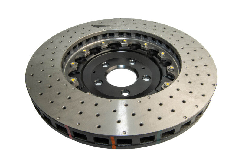 DBA 5000 Series Cross Drilled Front Rotor w/ Black Hat | Audi S6 (07-11) (DBA52778BLKXD)